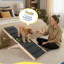 Dog Ramp for Bed & Couch for Small & Medium Dogs - Joint-Friendly, Anti-Slip, Adjustable, Odor-Free, Up to 70 lbs