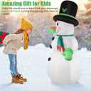 7 FT Christmas Inflatables Snowman Outdoor Yard Decorations, Christmas Blow up Snow Man with LED Lights & Black Hat, Winter Outside Decor for Holiday Party Patio Garden Lawn, Xmas New Year Kids Gifts