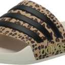 adidas Unisex Adult Adilette Shower Slip On Slides (9 Women/8 Men, Off White/Black/Magic Beige)