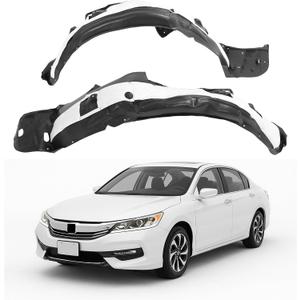 ALMULOO Pair Fender Liner Compatible with 2016-2017 Honda Accord Sedan Replacement for HO1248157 HO1249157 74150T2AA01 74100T2AA01, Left and Right,Wheel Liner Splash Shields Guard Inner Panel