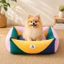 Welfibr Cotton Canvas Dog Bed (290gsm Thick) 38"x30"x12" Durable Waterproof