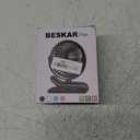 BESKAR Portable Clip on Fan Rechargeable, 4 Speeds Small Battery Operated Fan, USB Desk Fan with Strong Airflow, Sturdy Clamp for Golf Cart Office Outdoor Travel Camping (Full Black)