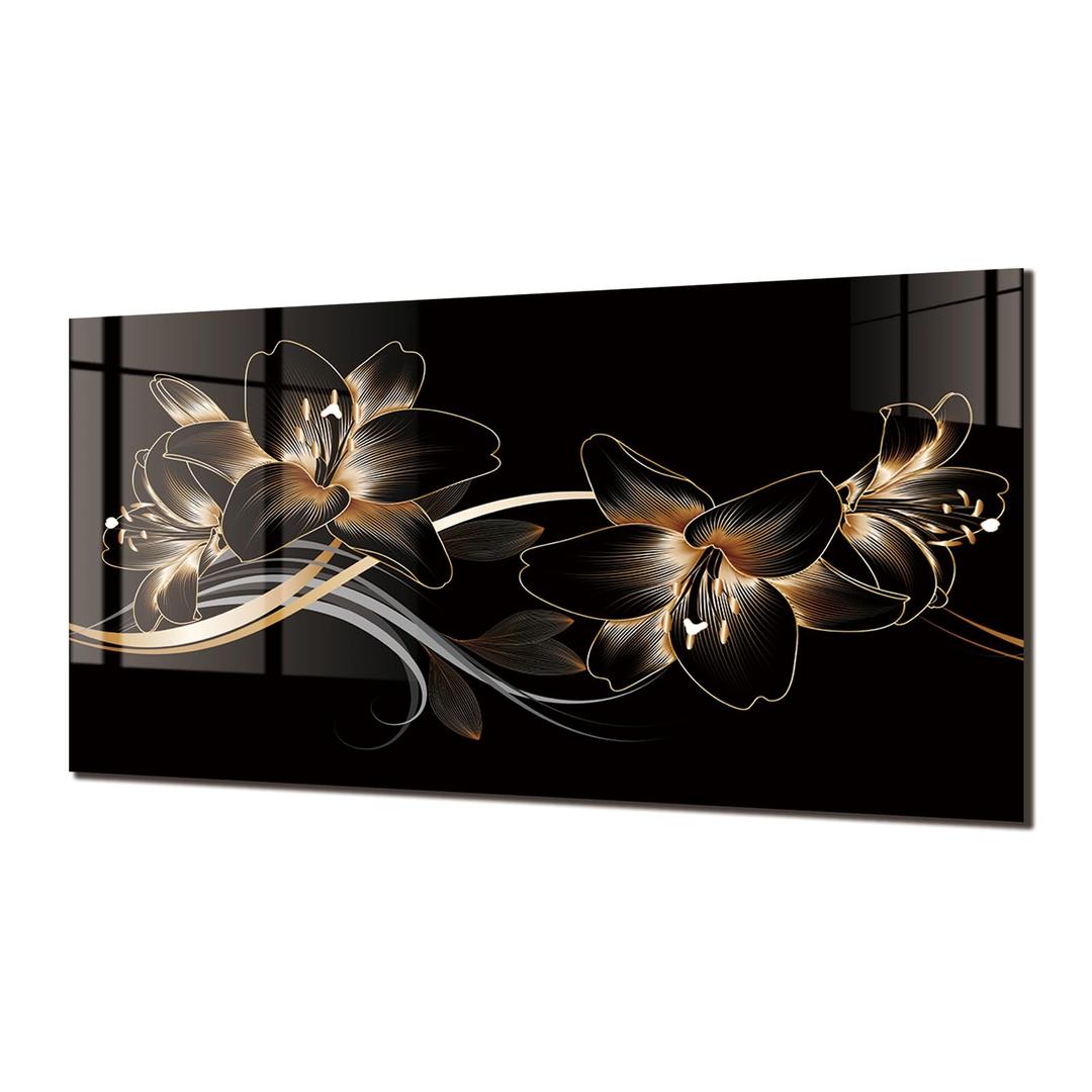 fzxwyishu Tempered Glass Backsplash for Kitchen, Magnolia flowers
30"Lx14"W,Easy to clean,behind stove backsplash,High-temperature resistant, Kitchen Wall Decoration