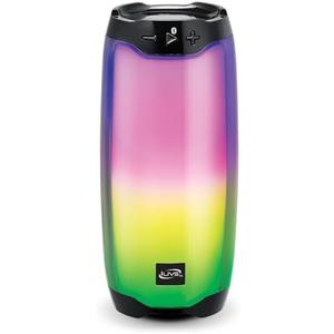 iLive Portable Bluetooth Color Changing Party Speaker, LED Light Effects, ISB212BLK