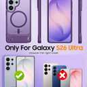 GooseBox for Samsung Galaxy S26 Ultra Case with Magnetic & Kickstand & Edge Raised Shockproof for Galaxy S26 Ultra(Purple)