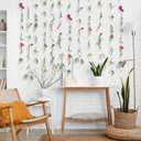 XunYee 6 Pcs 35.4 ft Flower Garlands Artificial Wildflower Vines Floral Hanging Backdrop Fake Flower Garlands Faux Silk Wildflower Vine for Wedding Bridal Shower Home Garden Wall Arch Decor(Spring)