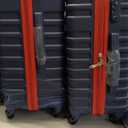 Coolife Suitcase Set 3 Piece Luggage Set Carry On Hardside Luggage with TSA Lock Spinner Wheels (Navy+Red, 5 piece set)