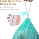 AYOTEE Compostable Trash Bags 4 Gallon Drawstring Trash Bags,100 Counts Ultra Strong Unscented Garbage Bag Small TrashBags Waste Basket Liners for Bathroom, Kitchen, Car, Pet