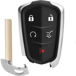 Key Fob, Keyless Entry Remote Fits for Cadillac XT5 2017 2018 2019, XT4 2019, Smart Proximity Key Fob Replacement HYQ2EB 13510245 433Mhz