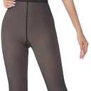 Fleece Lined Tights for Women Translucent Thermal Pantyhose Fake Warm Thick Leggings for Winter 200g     (XL)