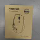 TECKNET Wireless Mouse Jiggler, USB-C Rechargeable Mouse, Silent Mouse with USB-C Adapter, 6400 DPI Ergonomic Mouse, Build-in Mouse Mover, 2.4G Computer Mice for Mac, Laptop, Desktop, PC (Grey)