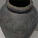 Large Ceramic Rustic Vase, 11 inch Minimalist Decorative Farmhouse Tall Vase for Home Decor, Living Room, Shelf Decor, Enterway, Wedding, Table Decoration, Bronze