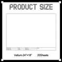 HCEWSBFD 20 Sheets Architectural Vellum Paper Drafting Vellum Paperss Sheets 24" x 18" White Translucent Drafting Paper-s Rag with Border and Title Block for Drawing Sketching Architecture Building