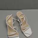 DREAM PAIRS Women's Heels Chunky Block Strappy Square Open Toe Ankle Buckle Heeled Sandals Wedding Party Dress Shoes Indie (7, White)