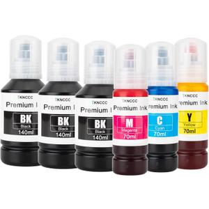 Replacement for T502 502 Ink Refill Bottles Compatible for Printers ET-2800 ET-2850 ET-3850 ET-3760 ET-2760 ET-4760 ET-2750 ET-3700 ET-4850 ET-3830 ET-3710 ET3834 ET-4810 ET-15000 (3BK, C/M/Y)