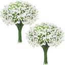 40 Pcs Real Touch Baby's Breath Artificial Flowers, White Fake Flowers Baby Breath Flowers Artificial Bulk with Stems Decorations for Vase Wedding Party Garden Home Decor Centerpiece Arrangements