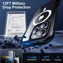 Red2Fire Designed for iPhone 16 Pro Max Case,[Built-in 9H Tempered Glass Screen Protector][Compatible with Magsafe][Full Body Shockproof][Heavy Duty Protection] Phone Case for iPhone 16 Pro Max 6.9" (Black/Clear)