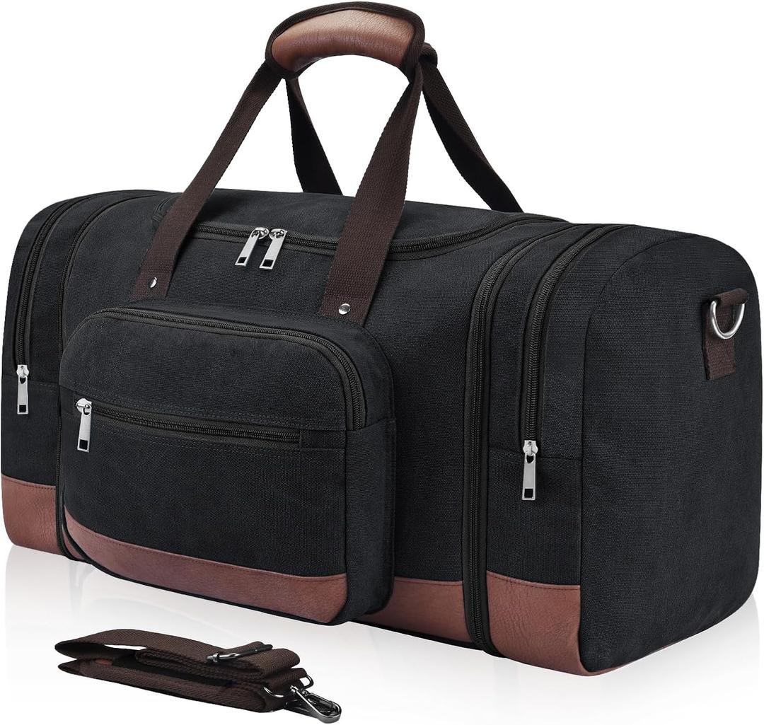 Dimayar Expandable Duffle Bag for Men, 50L Large-Capacity Weekender, Water-Resistant Mens Duffle Bags for Traveling, Lightweight & Durable Overnight Carry-On, Versatile Gym and Travel Bag Dimayar Expandable Duffle Bag for Men, 50L Large-Capacity Weekender, Water-Resistant Mens Duffle Bags for Traveling, Lightweight & Durable Overnight Carry-On, Versatile Gym and Travel Bag