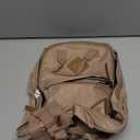 MADISON & DAKOTA Canvas Mini Backpack for Everyday & Day Pack Rucksack in Solid Color Blocks (Almond)