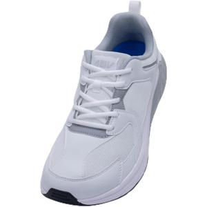 QAUPPE Walking Sneakers for Men Wide Toe Box Arch Support Shoes Plantar Fasciitis Orthotic Shoes Tennis Running Sneakers for Gym Workout Jogging, 10.5 Wide, White Gray