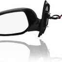 PM Auto Left Driver Side Mirror, Power Non-Heated Paintable Manual Folding View Mirror Replacement For 2007-2012 Toyota Yaris