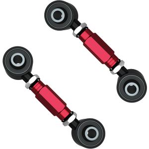 2 Pieces Rear Upper Adjustable Camber Arm Kit Compatible with Honda Civic 88-00 and Integra 94-01 EK EG, Camber Control Arms (red)