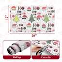 Christmas Coffee Mat 12"x20",Dish Drying Mat for Kitchen Counter, Absorbent Anti-Slip Bar Mat for Countertop, Fit Under Coffee Maker or Dish Drying Rack