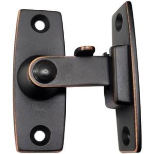 QCAA 2.5" Heavy Forged Solid Brass Door Latch, 90 Degree Right Angle Door Latch Buckle for Doors & Windows, Aged Classic Bronze, 1 Pack, Made in Taiwan