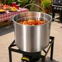 Barton 64Qt Turkey Deep Fryer w/High Pressure Burner All Purpose Aluminum 100,000 BTU Outdoor Boiler Roaster Clam Bake Crawfish Pot Boiling Lid Seafood Cajun Gas Stove Burner Stand Injector