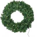 20" LED Northern Wreath | Lifelike Greenery | Indoor/Outdoor Use | Christmas & Holiday Dcor | Front Door Accent | Home & Office Display