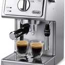 De'Longhi 15 Bar Pump Espresso Machine with Advanced Cappuccino System, Compact Stainless Steel Espresso Maker with Premium Milk Frother for Lattes, Single & Double Espresso, Tamper Included