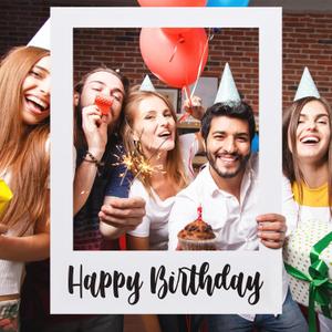 32 x 24 Inch Large Photo Booth Props - Picture Frame, Happy Birthday Party Frame Props, DIY Cutouts, Photo Booth Props, Selfie for Party Supplies, Favors