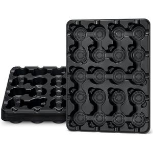 homenote 3 Inch Seed Starting Trays 10 Pack, 20-Cell Seedling Starter Trays for Indoor Outdoor Growing, Plant Starter Germination Trays for Pots Seedlings 3" Opening Compatible Pots