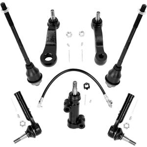 7pc Front Inner Outer Tierod Pitman Idler Arm Replacment for Silverado Sierra 1500 4WD, Tahoe 4.8L & 5.3L V8