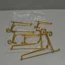 LIONWEI LIONWELI 6 Pack Iron Display Stand,Gold Iron Easel Plate Holder Stand for Displaying Pictures, Plates, Books and Arts (4, 6, 8 inch)