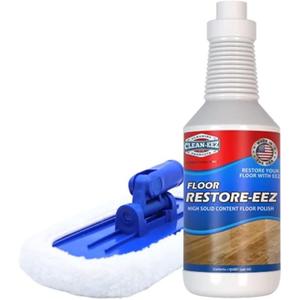 Cleaneez Ultimate Floor Restorer & Polish  Revitalize, Protect, Shine Wood, Laminate, Vinyl, Bamboo, Slate, Terracotta & More (1 Bottle W/Microfiber)