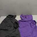 Kickred 2 Pieces Basic Cotton Dog Hoodie Sweater, Soft Pet Clothes Dog Sweatshirts, Dog Outfit Coat Pullover with Pocket and Leash Hole for Small Medium Large Dogs, Dark Grey & Purple/Sleeved(X-Large)