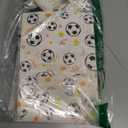 VGOODALL 16 Pack Soccer Goodie Bags, 5.5"x2.8"x8" Party Favor Bags with Handles for Kids Birthdays, Sports Theme Decorations, Gift Giving Bulk Supplies (White and Black)