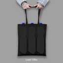 TOPDesign 6-Pack Economical 16"x15" Black Cotton Tote Bag, Lightweight Medium Reusable Grocery Shopping Cloth Bags, Suitable for DIY, Advertising, Promotion, Gift, Activity
