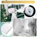 Timgle Tulle Fabric Rolls Bulk 54 Inch by 100 Yards (300 Ft) Tulle Ribbon Netting Fabric Spool Bolt for DIY Crafts Tutu Skirt Christmas Baby Shower Birthday Party Wedding Decorations(White)