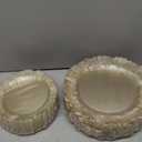 I00000 60 Pcs Gold Glitter Plastic Plates, Gold Disposable Party Plates, Premium Clear Plastic Plate Disposable Include 30 Dinner Platos 10" & 30 Dessert Platos 7" Perfect for Wedding & Party