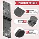 Heavy Duty Gate Hinges, 270 Adjustable Fold-Flat Hinges for Wooden Fence, Barn Door, Shed & Outdoor Gates(2, Black)