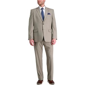 Haggar Mens Premium Stretch Solid Suit Separates - Sport Jacket, Oatmeal, 46 US