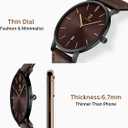 BEN NEVIS Watch, Mens Watch, Minimalist Fashion Simple Wrist Watch Analog Date with Leather Strap