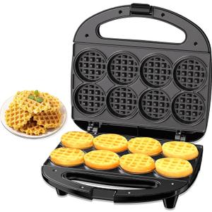 OSTBA Mini Waffle Maker, 8 * 2 inch Belgian Waffle Iron, 750W Non-Stick Electric Waffle Machine for Breakfast, Easy to Clean, Compact for Kids & Family Use (Small) OSTBA Mini Waffle Maker, 8 * 2 inch Belgian Waffle Iron, 750W Non-Stick Electric Waffle Machine for Breakfast, Easy to Clean, Compact for Kids & Family Use (Small)