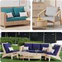 14Pcs Patio Stretch Cushion Covers, Outdoor Couch & Sofa Replacement Slipcovers for Patio Furniture Cushion Covers, Washable Reusable Furniture Protector, Square Large, Dark Green