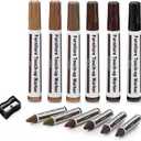 Furniture Floor Scratch Repair Markers and Wax Sticks for Stains, Scratches, Wood Floors, Tables, Desks, Carpenters, Bedposts, Touch Ups, and Cover Ups (Set of 13)