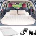 Truck Bed air Mattress air Mattress for car Car Rear Airbed Caravan Mat, Headrest, Storage Bag, Air Pump for SUV Back Seat(Color:Beige,Size:)