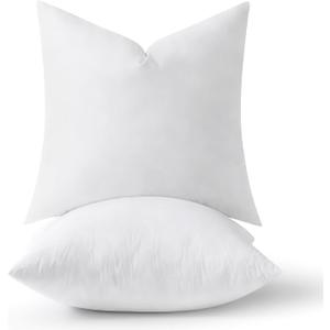MIULEE 24x24 Pillow Inserts,Down Alternative Pack of 2 Euro Decorative Throw Pillows for Sofa Couch Bed, Ultra Soft Fluffy Bed Sleeping Form