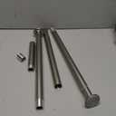 AmazerBath Nickel Spring Tension Shower Curtain Rod 31-75 Inches, 1 Inch Diameter Heavy Duty Tension Rod Rust Proof Bathroom Curtain Rod, Adjustable No Drill Easy Segmented Installation